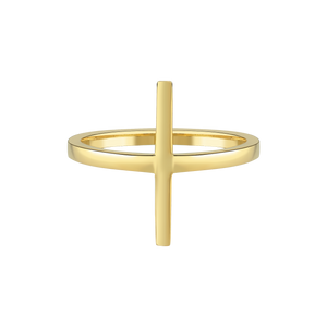 Gold | BALANCE RING — altın kaplama 925 ayar gümüş yüzük, önden ürün görünümü
