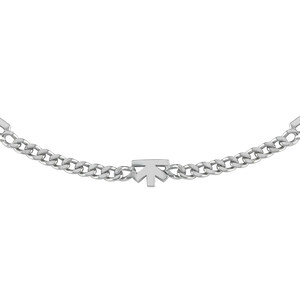 Icon Chain 925 ayar gümüş unisex zincir kolye, Two-Borg ok ikonlu gurmet örgü — Two-Borg