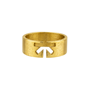 Gold | ICON RING — altın kaplama 925 ayar gümüş yüzük, önden ürün görünümü