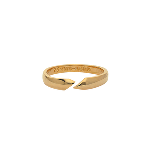 Gold | SWORD RING — altın kaplama 925 ayar gümüş yüzük, önden ürün görünümü
