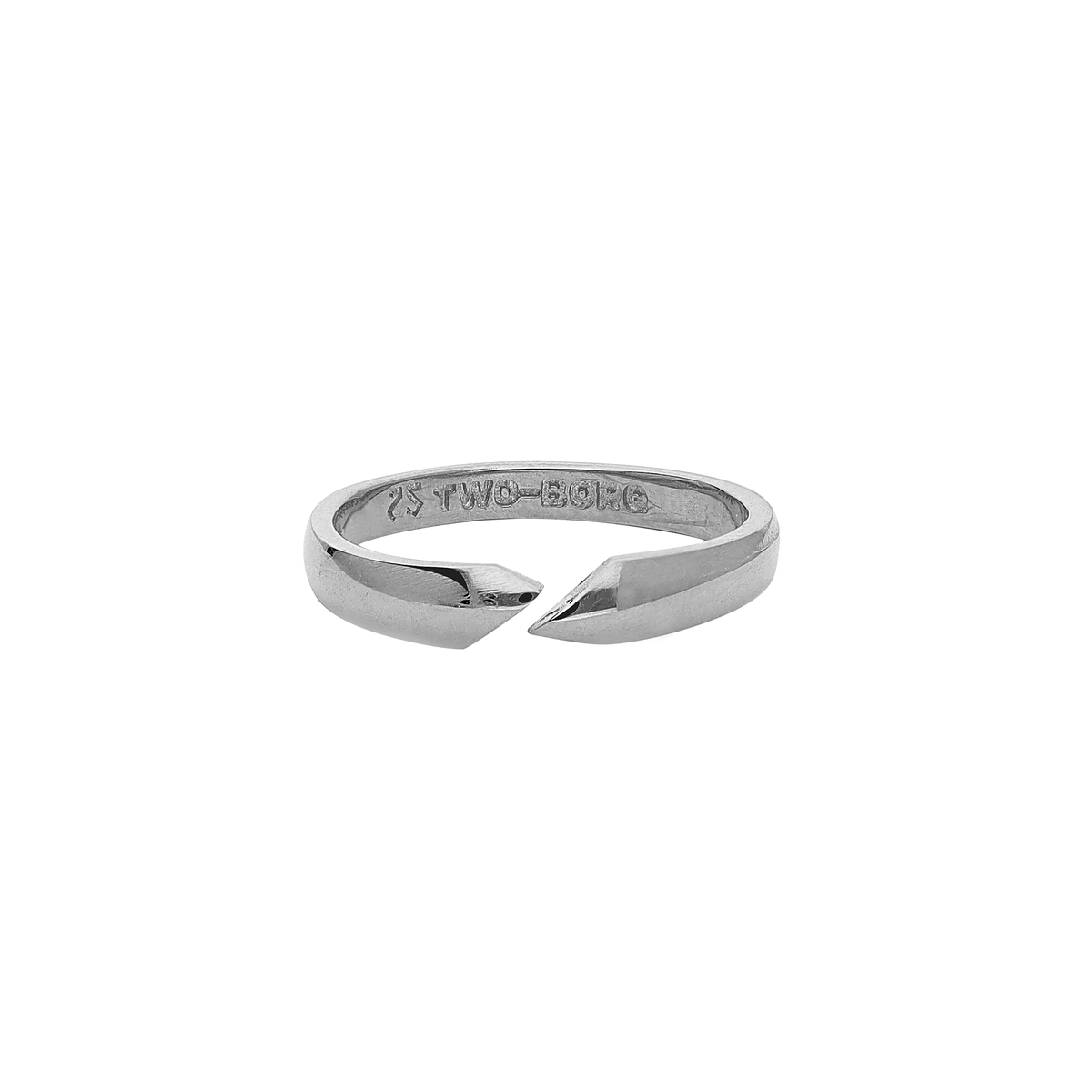 Silver | SWORD RING — kılıç formlu 925 ayar gümüş açık uçlu yüzük, önden ürün görünümü
