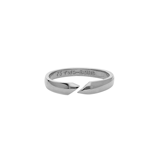 Silver | SWORD RING — kılıç formlu 925 ayar gümüş açık uçlu yüzük, önden ürün görünümü