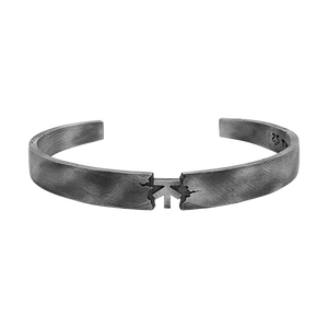 Silver | TOXIC BRACELET — oksitli 925 ayar gümüş açık bilezik, önden ürün görünümü