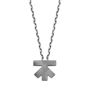 Silver | TOXIC CHAIN — oksitli 925 ayar gümüş kolye, önden ürün görünümü