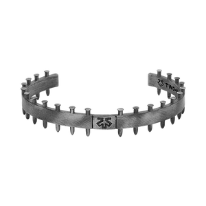 Silver | TOXIC NAILED BRACELET açık uçlu çivili 925 ayar gümüş bileklik önden görünüm