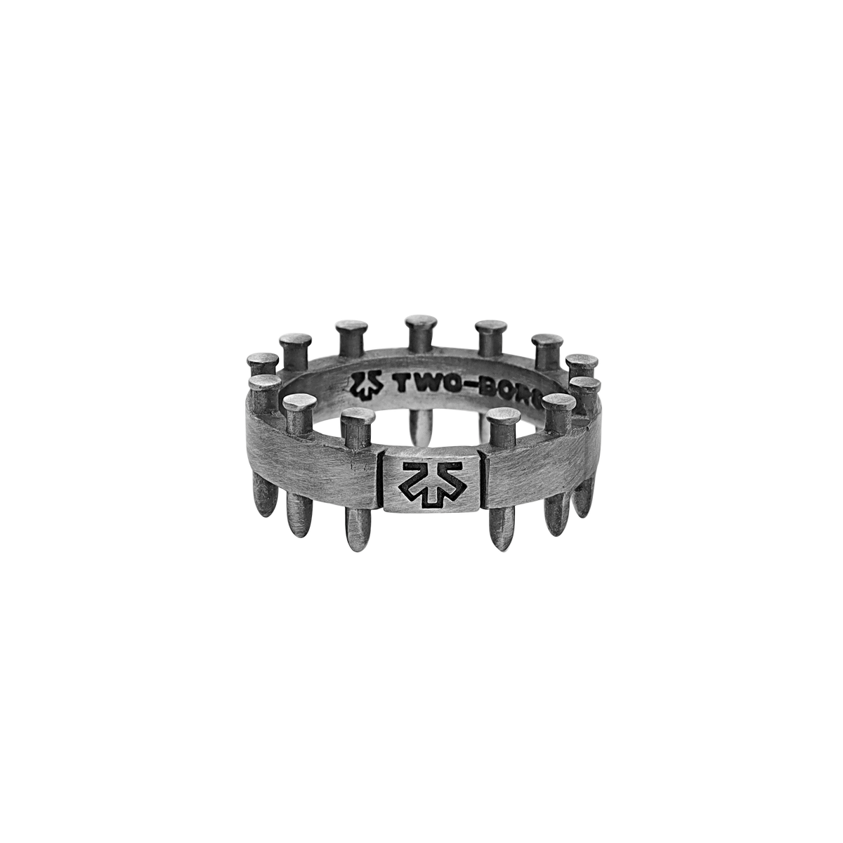 Silver | TOXIC NAILED RING oksitli 925 ayar gümüş çivili yüzük ürün görünümü