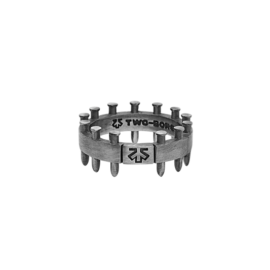 Silver | TOXIC NAILED RING oksitli 925 ayar gümüş çivili yüzük ürün görünümü